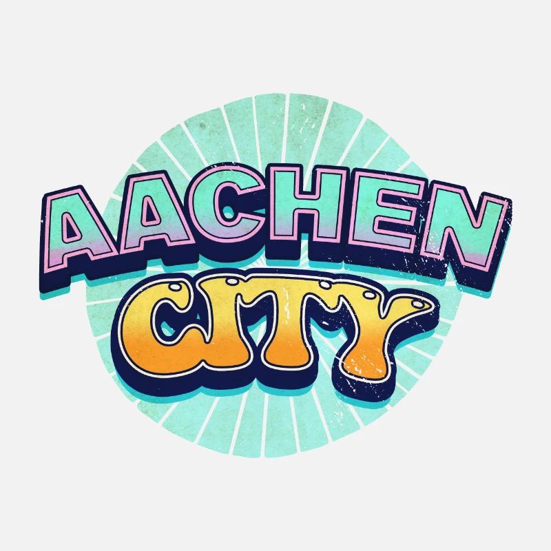 Aachen Germany City Font Pop Art Comic