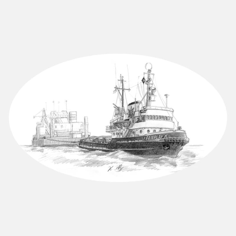 Sea tug with trailer