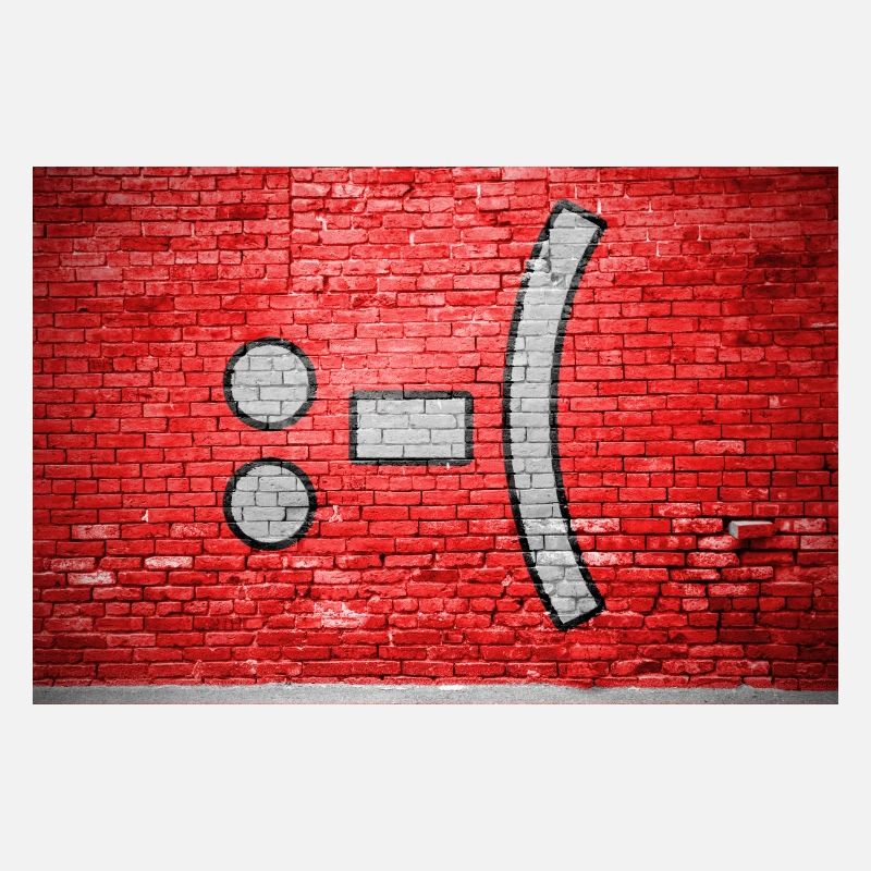 negative Smiley lettering saying Graffiti :-(