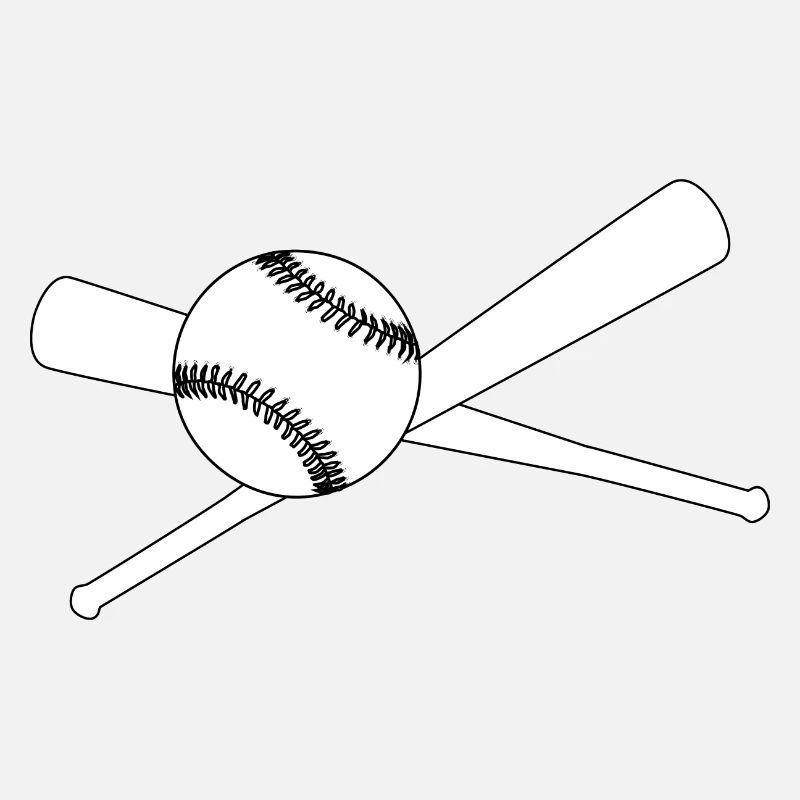 Baseball und 2 Schläger