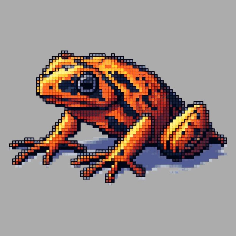 Poison dart frog dans les graphiques rétro 8 bits pixel