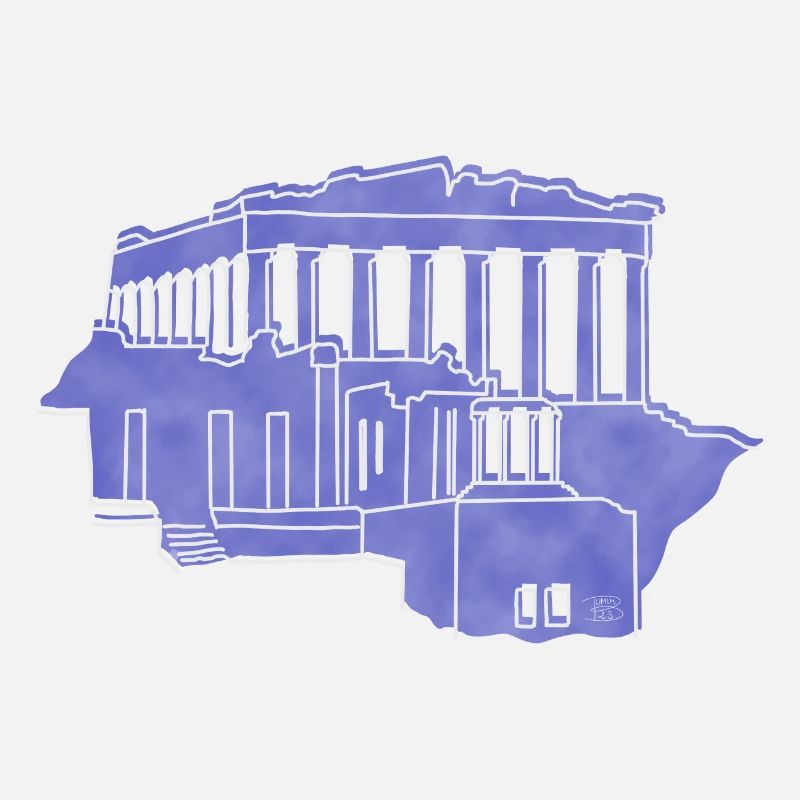 "Akropolis", Boho Line Art Design, Serie "Greece"