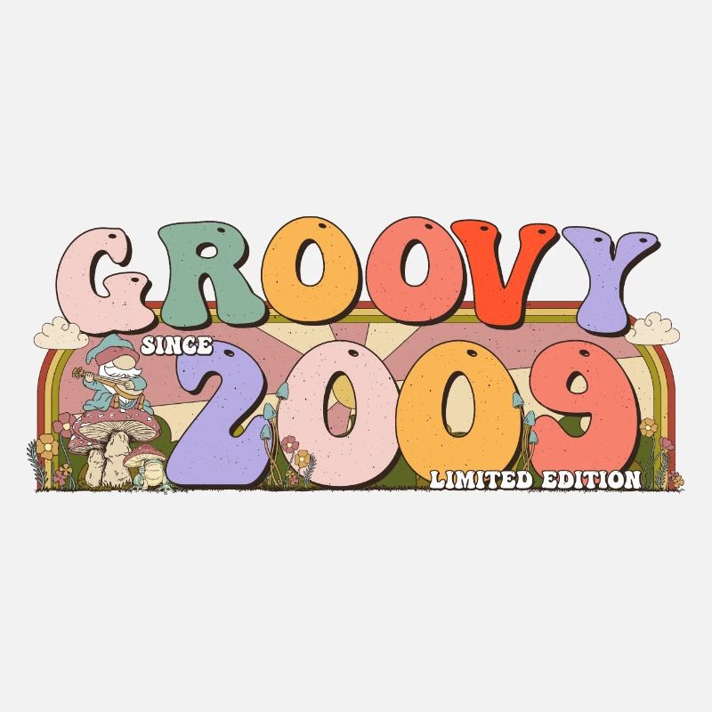 Groovy seit 2009 Retro Hippie 14. Geburtstag
