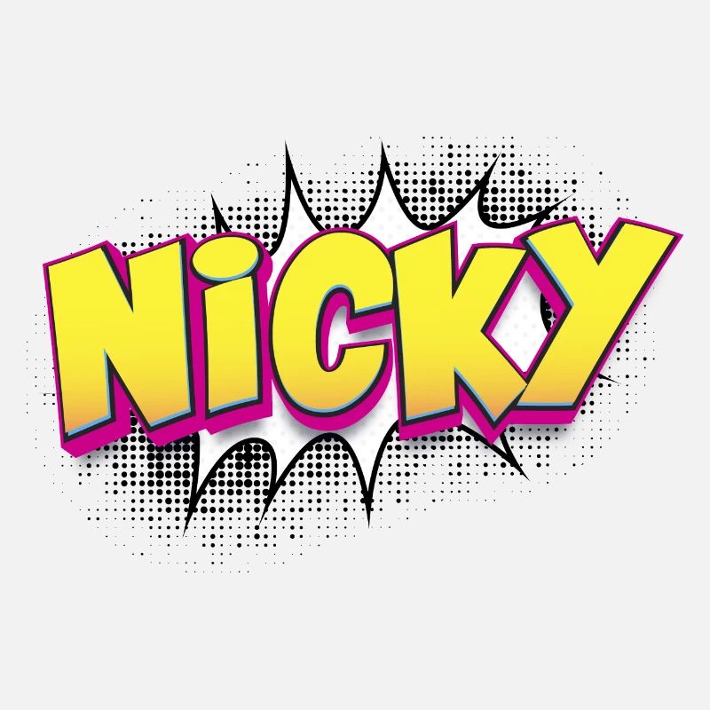 Nicky Custom Name Comic Book Style Pop Art, Nicky
