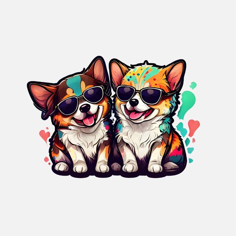 Chien coloré
