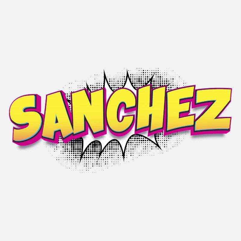 Sanchez Benutzerdefinierter Name Comic-Buch-Stil Pop-Art,