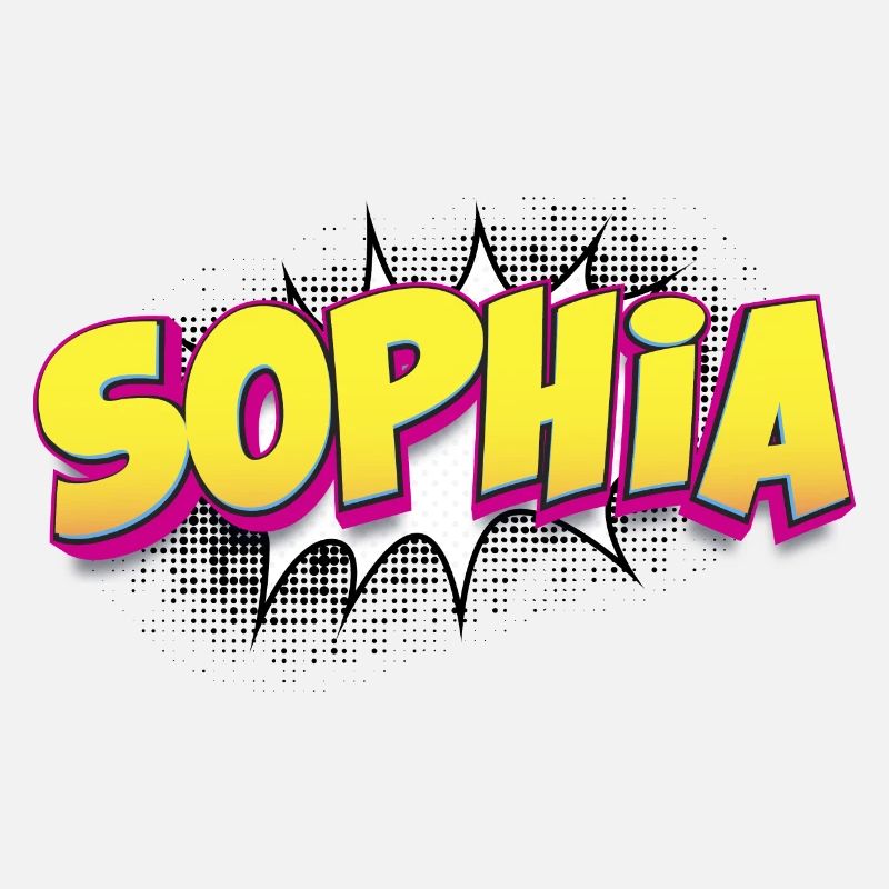 Sophia benutzerdefinierter Name Comic-Buch-Stil Pop-Art,