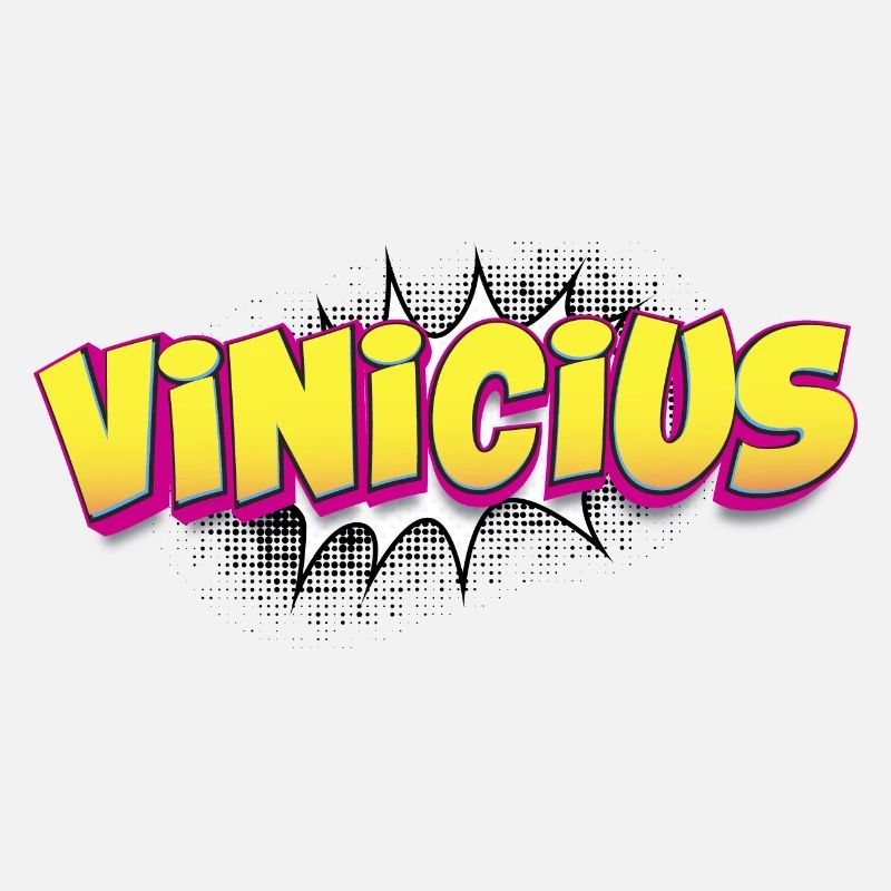 Vinicius Benutzerdefinierter Name Comic-Buch-Stil Pop-Art,
