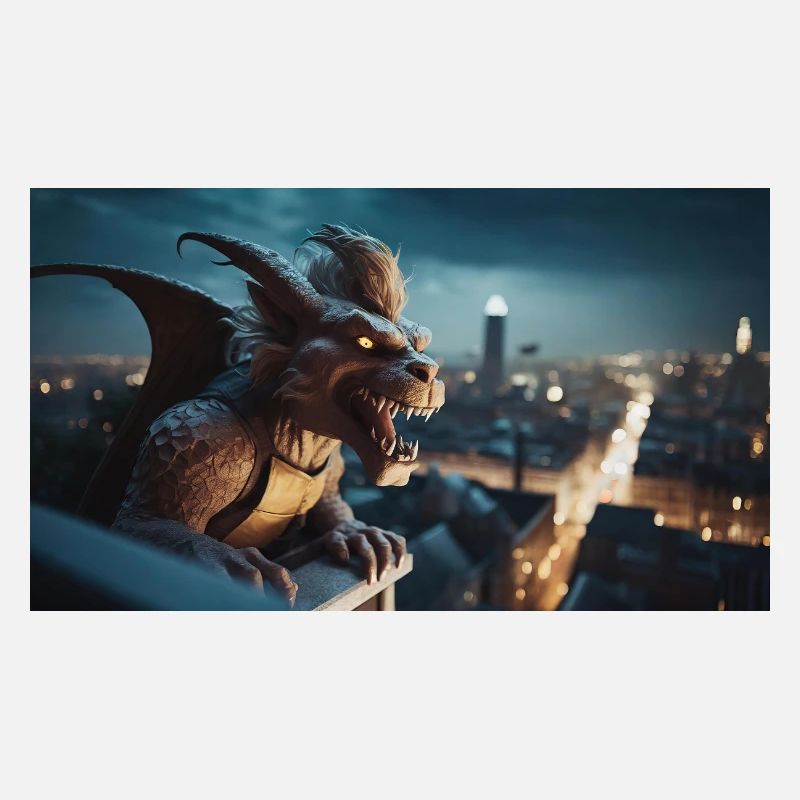 Gargoyle mit einem bösen Lächeln Monster dunkler Horror