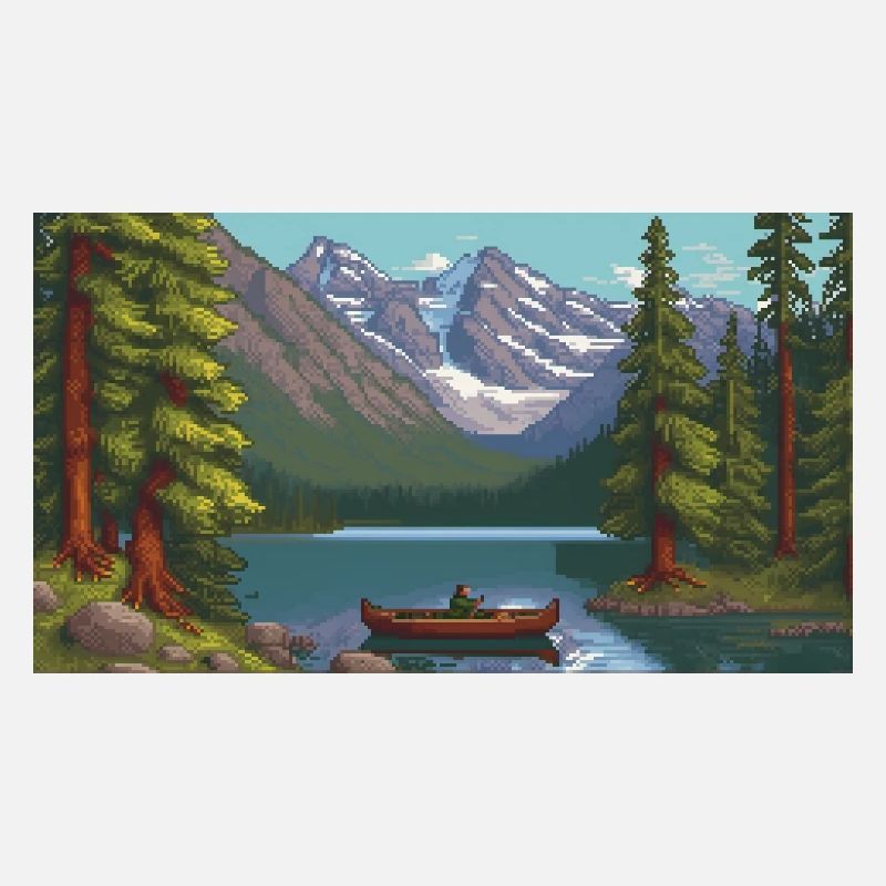 Parc national de Banff, Canada - Pixel Art