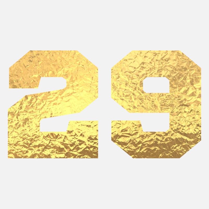 Numéro 29 paillettes doré - 29e anniversaire