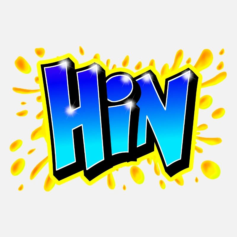 GRAFFITI PRENOM "HIN IMPRIMABLE PAR MAX LE TAGUEUR
