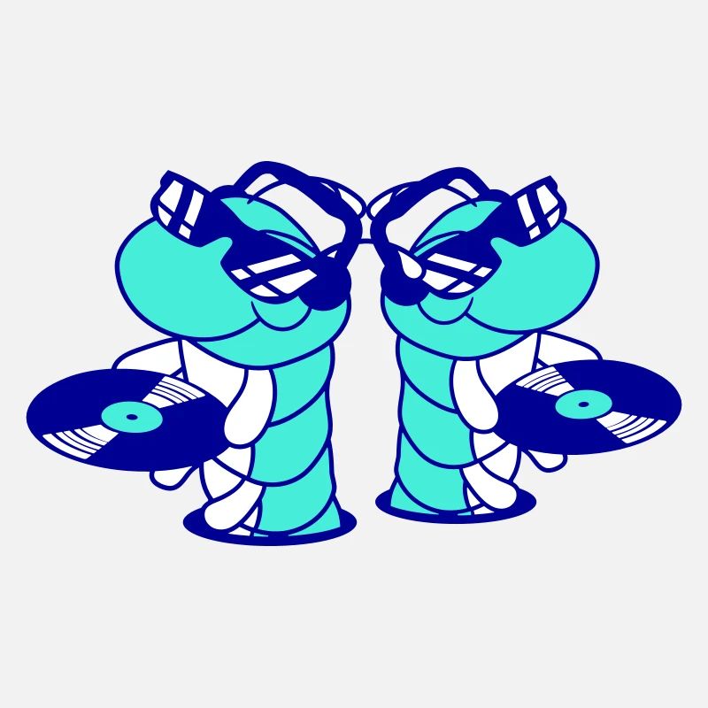 2 DJ Caterpillars Team Crew Music Two Record Team