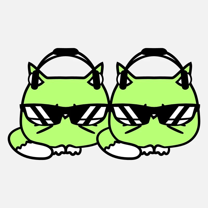 2 DJ Chats Équipe Amis Animaux Chaton
