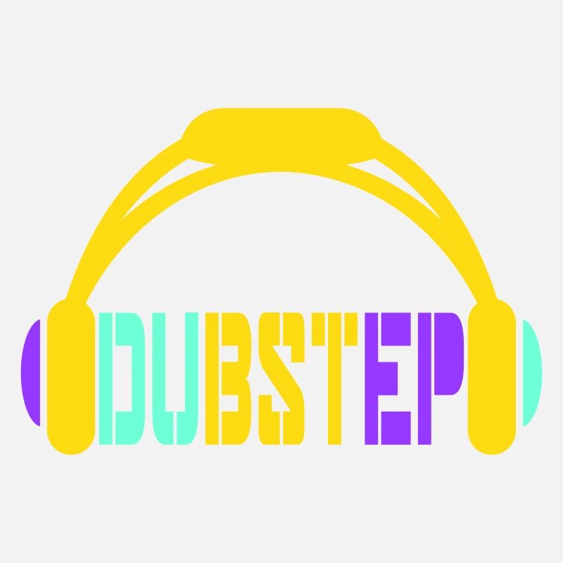 Dub Step Techno Music Party Club Text Headphones