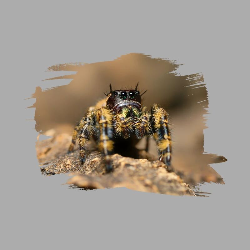 phidippus otiosus jumping spider, spring spinne