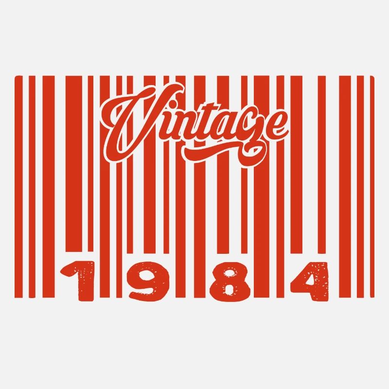 vintage 1984 né en 1984 41 ans bar code anniversai