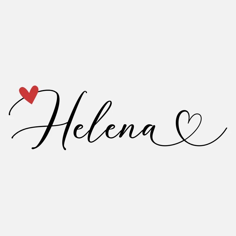 Helena Last name First name Calligraphy heart