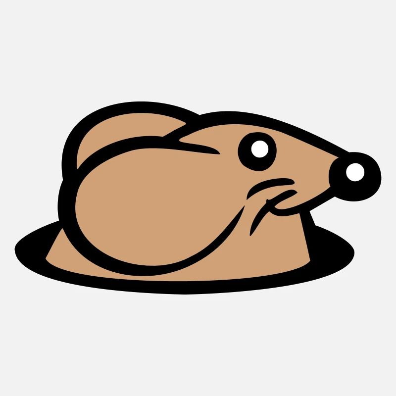Mouse Ground Hole Mouse Hole Peeps Cute Funny Comic