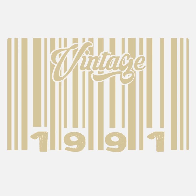 vintage 1991 Code barre 1991: Année 2025.