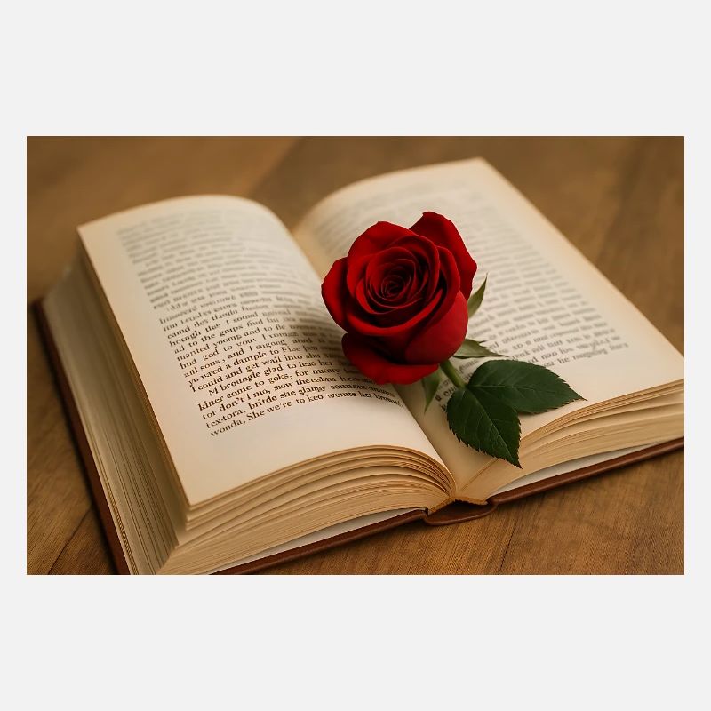 Hêtre et rose rouge