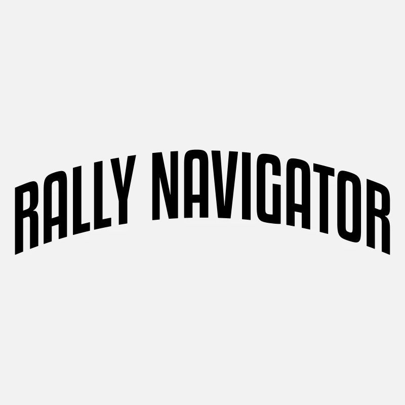 rally navigator stylish arched text logo
