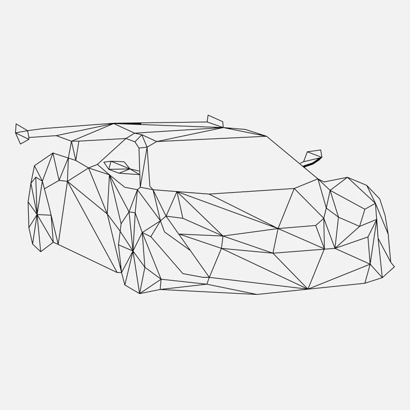 Art low poly - voiture de course
