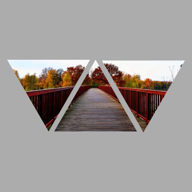 Bridge Triangle Forest Trees Gift Nature Hiking