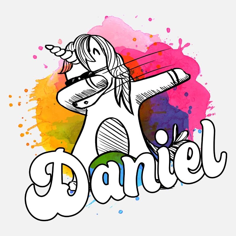 DANIEL - Beau nom de garçon avec licorne cool