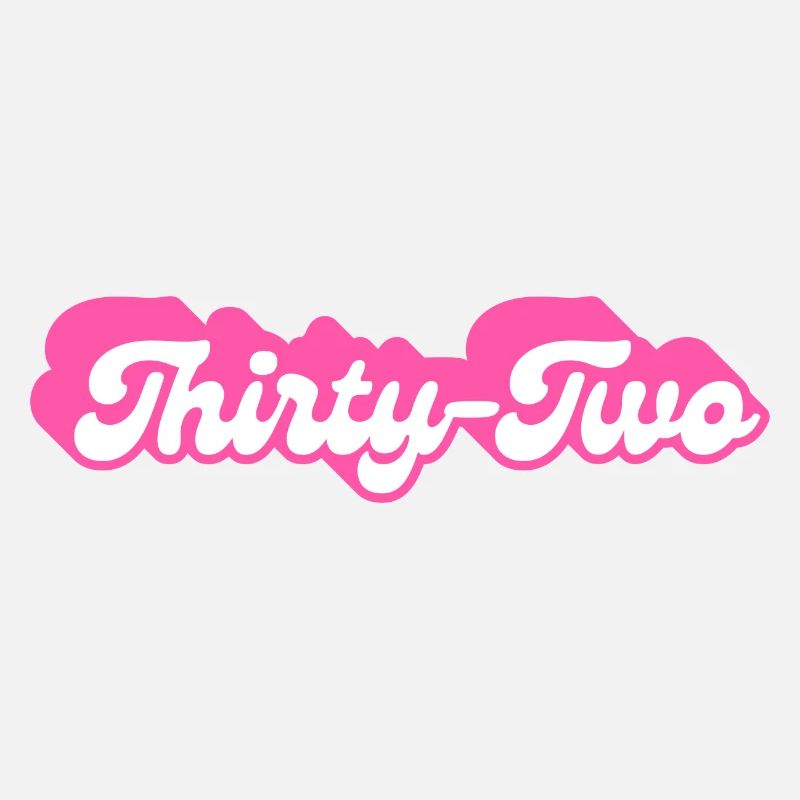 Thirty-Two Birthday - 32nd Birthday Retro Pink