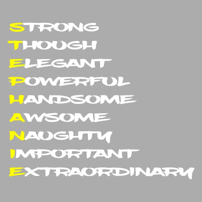 STEPHANIE first name from adjectives form character