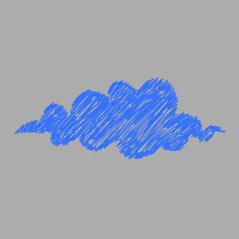Cloud Blue Scribble Weather Cloud