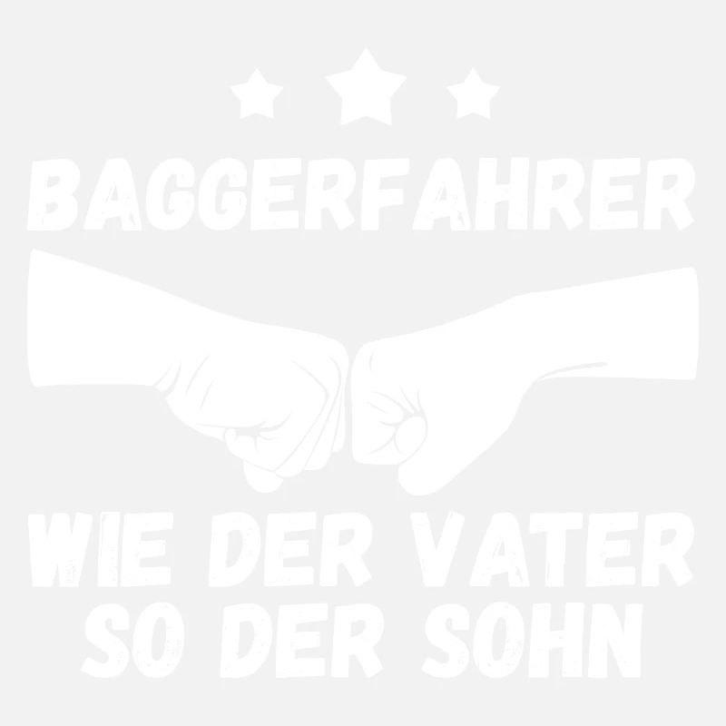 Baggerfahrer Vater Und Sohn Tiefbauer Bagger