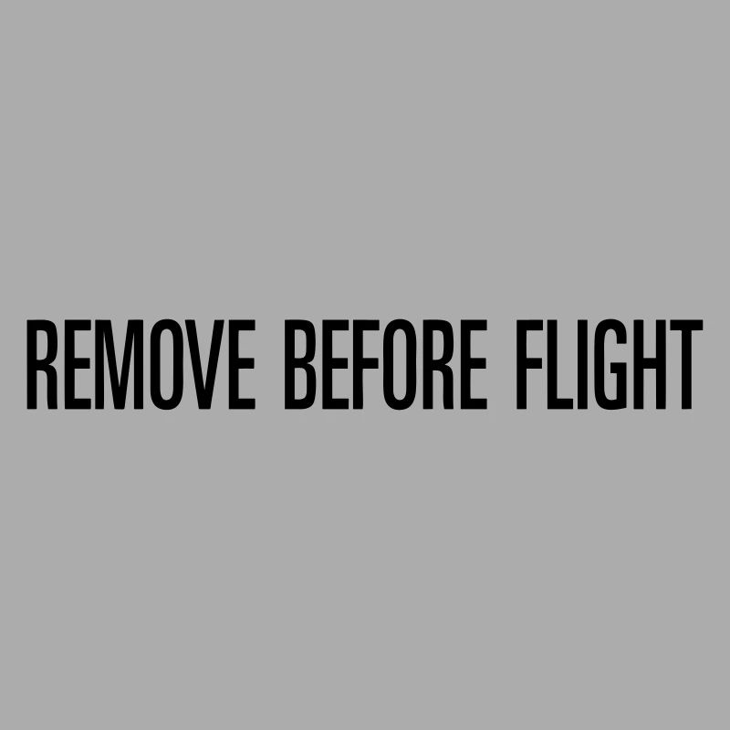 REMOVE BEFORE FLIGHT