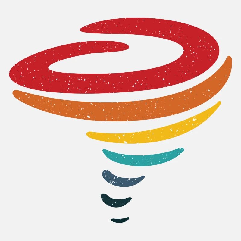 Tornado rétro design - cadeau chasseur de tempête
