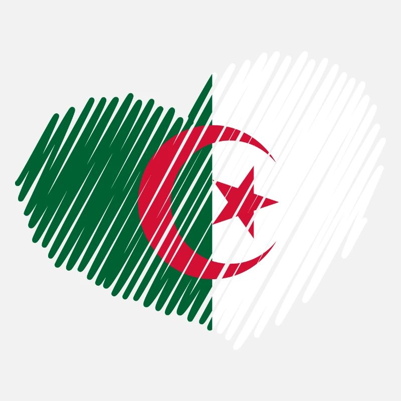 coeur Algérie drapeau