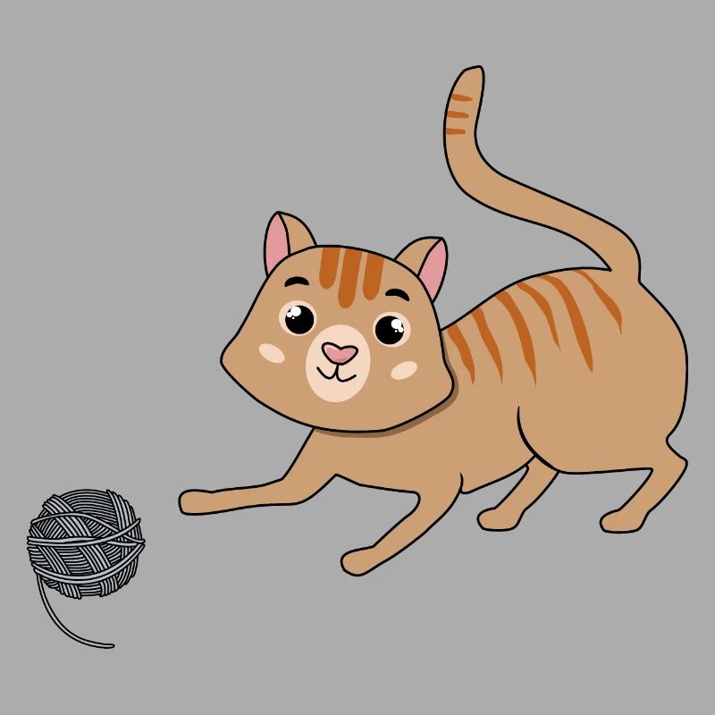 Cat with wool