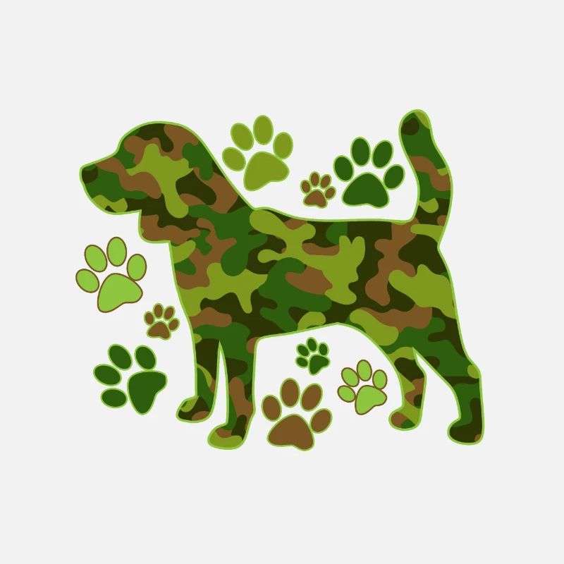Beagle chien de chasse camouflage
