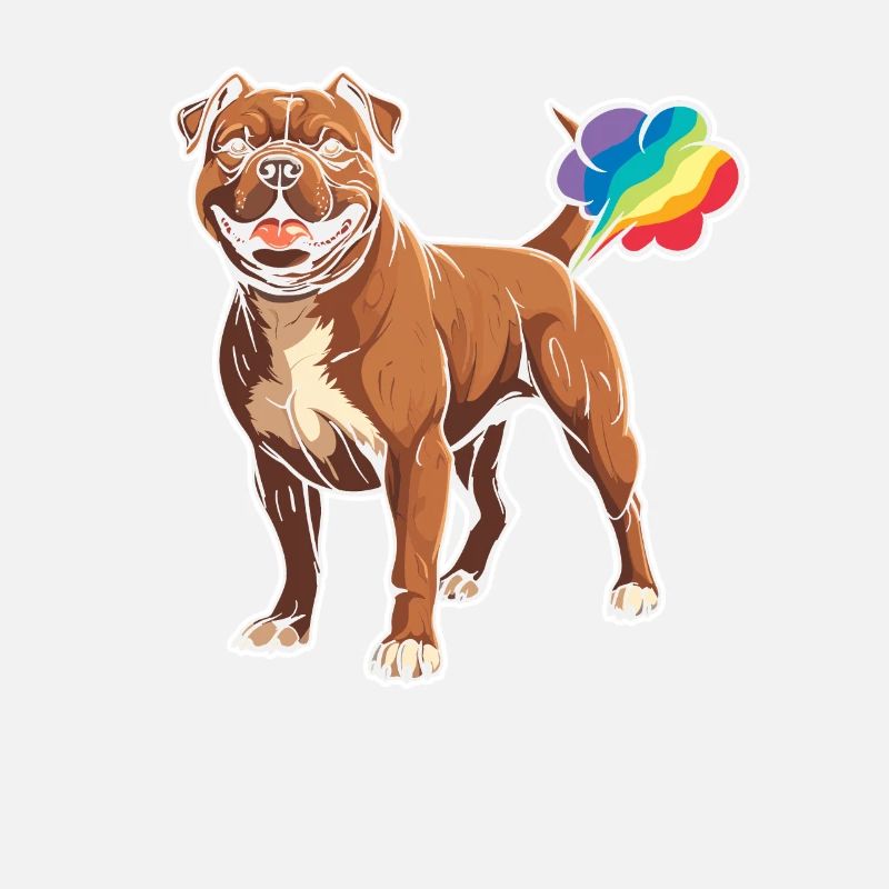 American Bully Mignon Pet Arc-en-Ciel