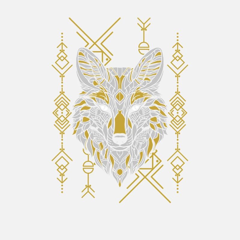 Wolf Abstrakt Geometrisch Polygon Wolf