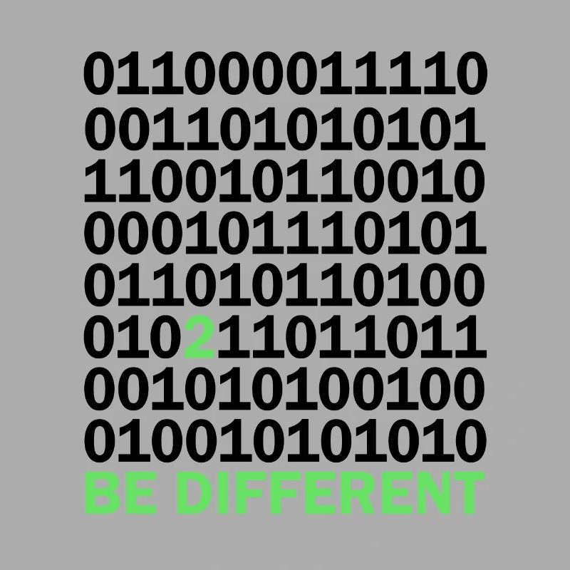 Be Different Binary Code Nerd Gift