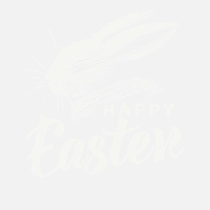 Lapin de Pâques Vintage Happy Easter Design