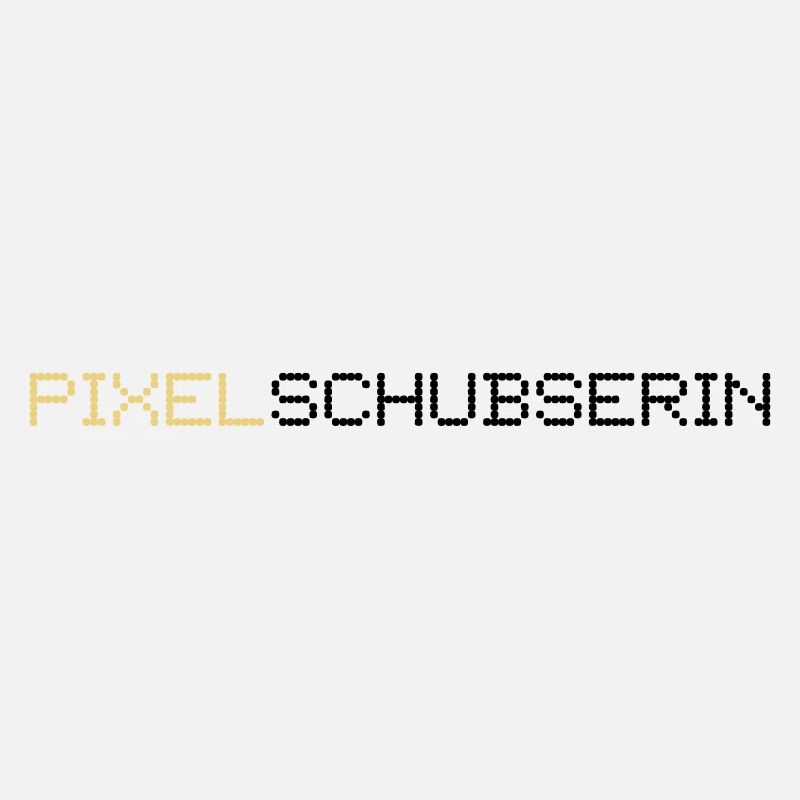 Pixelschubserin im Design von Pixeln, 2fb