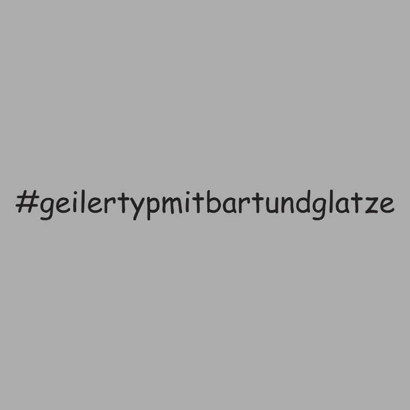 Geiler Typ Mit Bart & Glatze Glatzkopf Bartträger