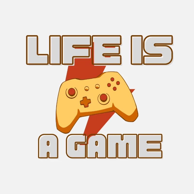Life Is A Game Gamer Spruch Kontroller Gaming