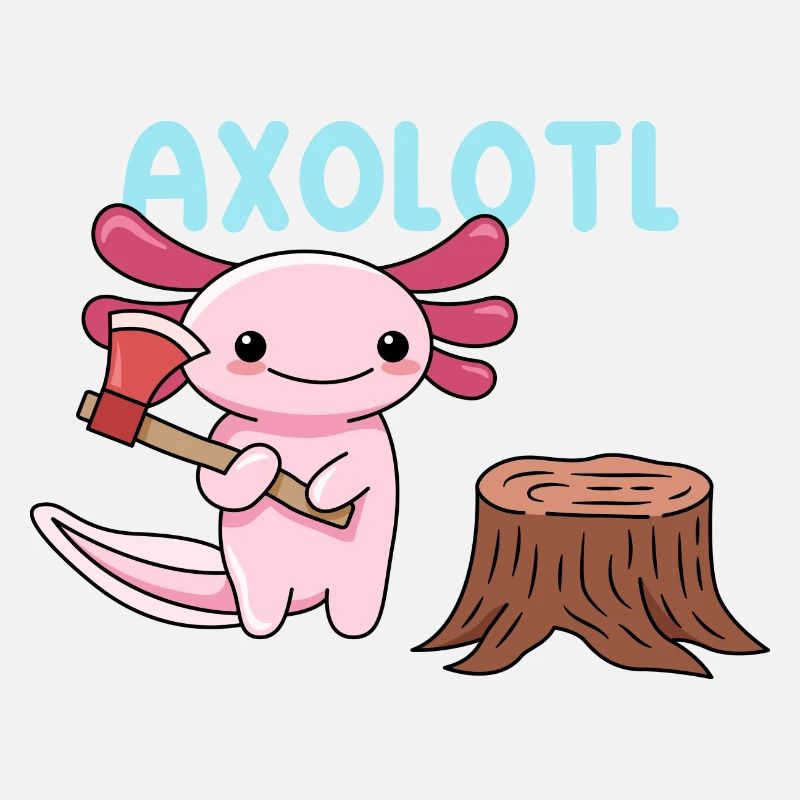 Axe Axolotl Pun Design for Axolotl Lovers