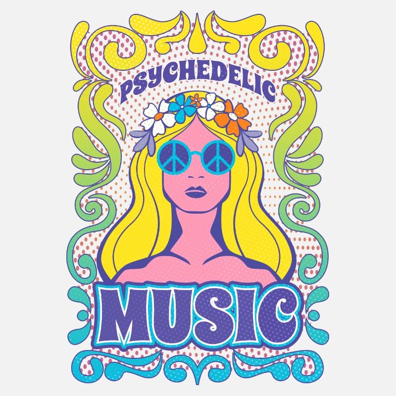 Graphique de musique hippie
