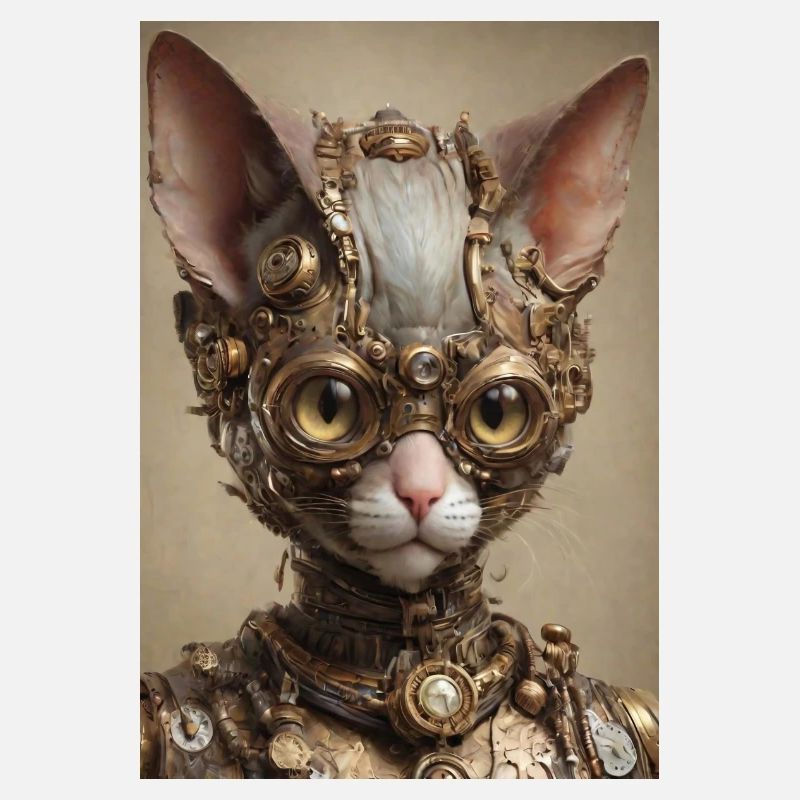 Cyber Punk Katze Sphinx
