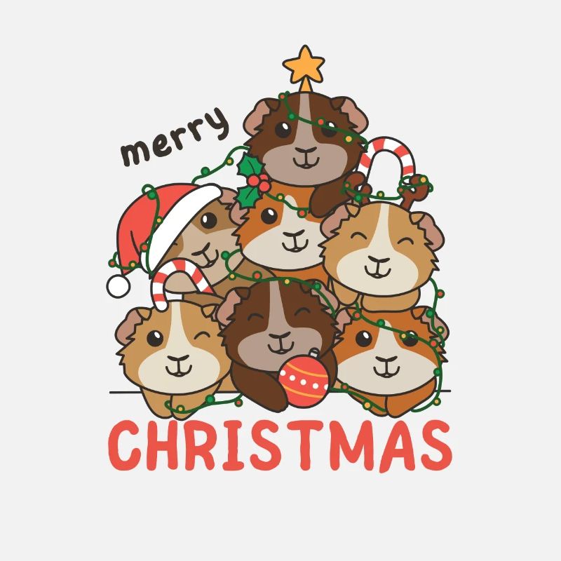 Cochon d’Inde Sapin de Noël Joyeux Noël