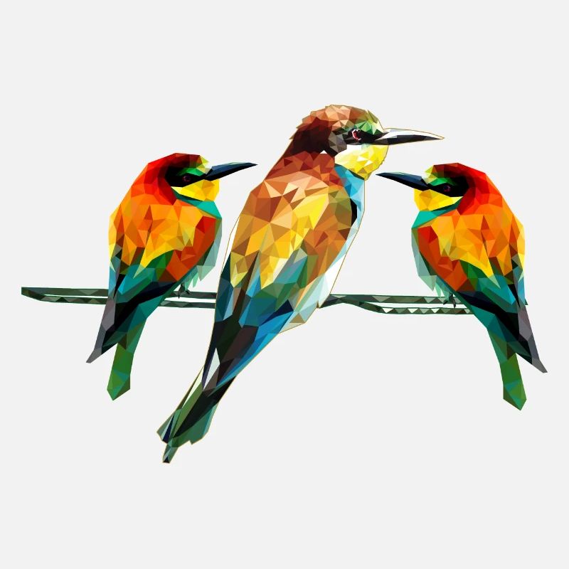 Polygonal Tier farbenfroh geometrie tiere Vogel